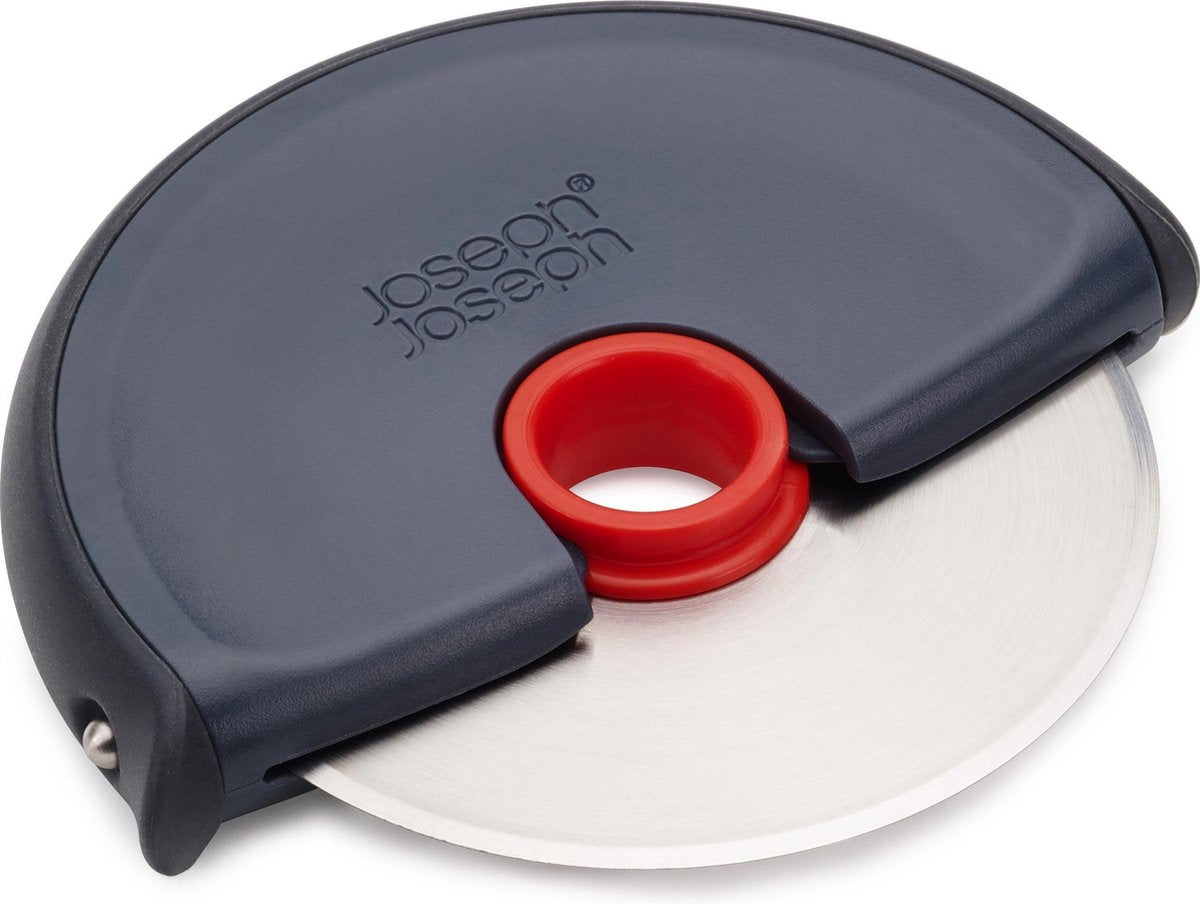 Coupe-pizza à disque Joseph Joseph – gris – facile à nettoyer – lame amovible – sans BPA, passe au lave-vaisselle