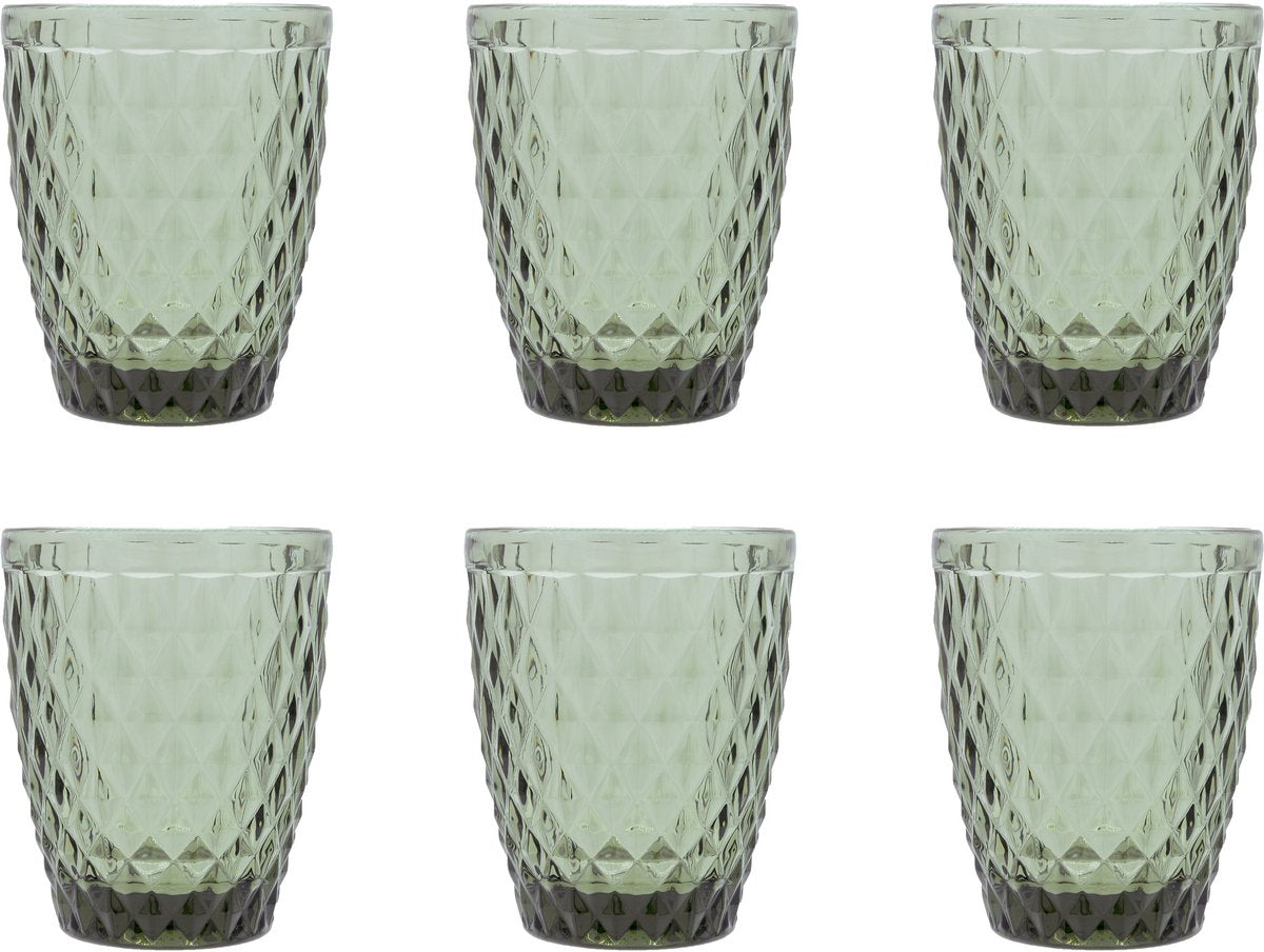 Médard de noblat - diamant - verre 22 cl - fumé - 6 pièces
