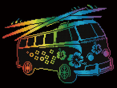 Diamond dotz® ddk7.049 - peinture diamant adultes - peinture diamant avec cadre - voiture de rêve 41 x 31 cm - pierres rondes - paquet complet
