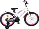 Vélo enfant Volare Lily - filles - 18 pouces - blanc rose violet - deux freins à main