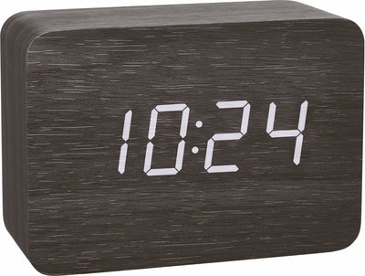 Tfa dostmann 60.2549.01 réveil radiocommandé en bois, marron foncé heures d'alarme : 1