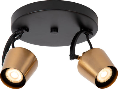 Lucide emile - spot de plafond (plafonnier) - ø 20 cm - 2xgu10 - laiton doré mat