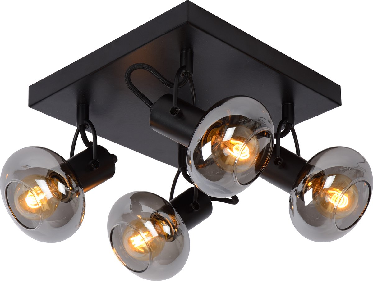 Lucide madee - spot de plafond (plafonnier) - 4xe14 - noir