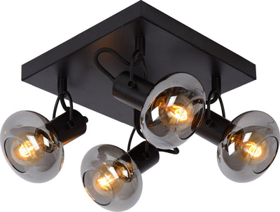 Lucide madee - spot de plafond (plafonnier) - 4xe14 - noir