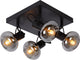 Lucide madee - spot de plafond (plafonnier) - 4xe14 - noir