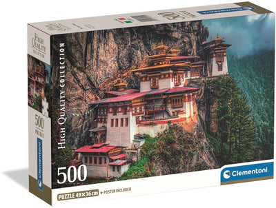 Clementoni puzzle le nid du tigre - puzzle 500 pièces - collection de haute qualité - boîte compacte - puzzles et puzzles pour adultes