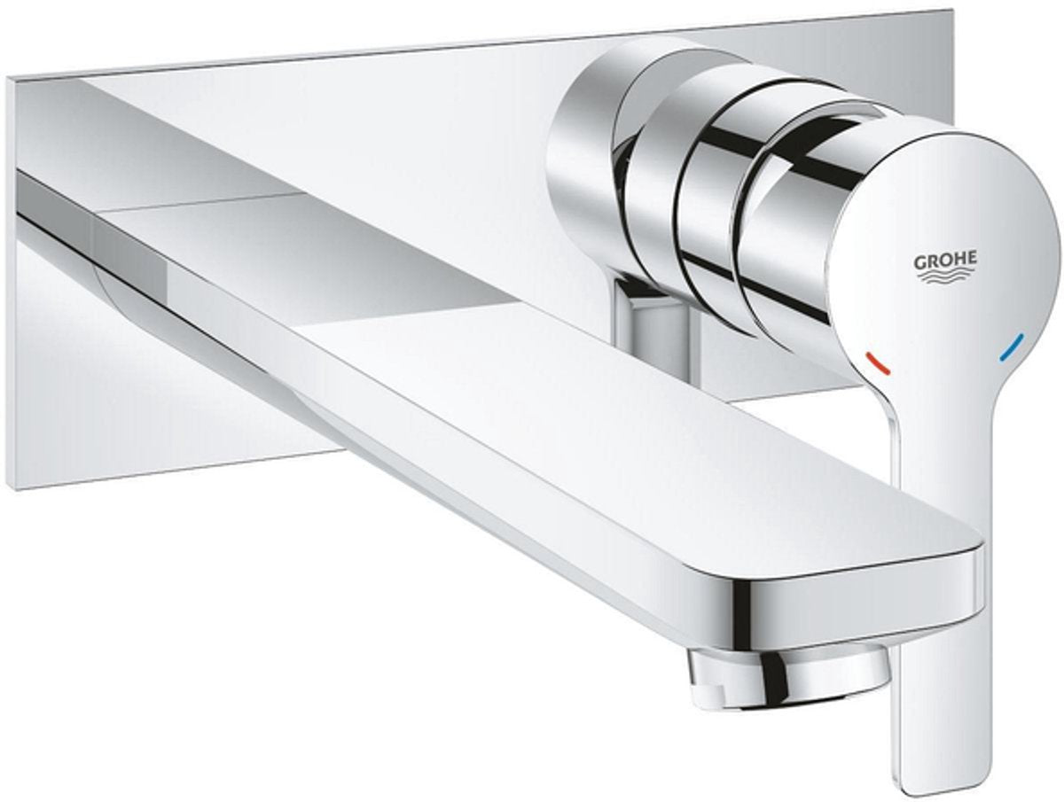 Grohe Lineare nouveau robinet pour lavabo deux trous en l - bec long - montage mural - chrome