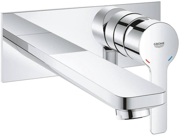 Grohe Lineare nouveau robinet pour lavabo deux trous en l - bec long - montage mural - chrome