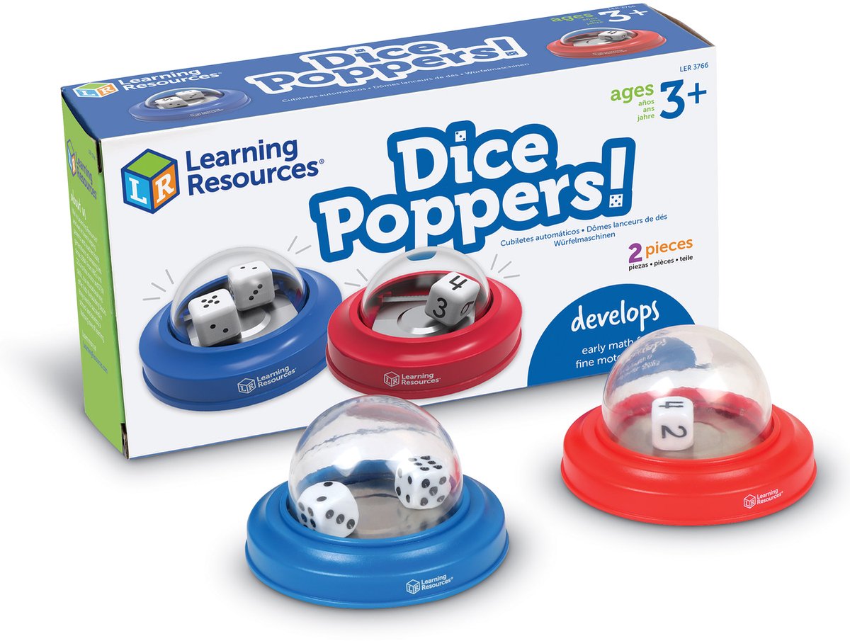 Ressources d’apprentissage dés poppers ! (lot de 2) - 3+