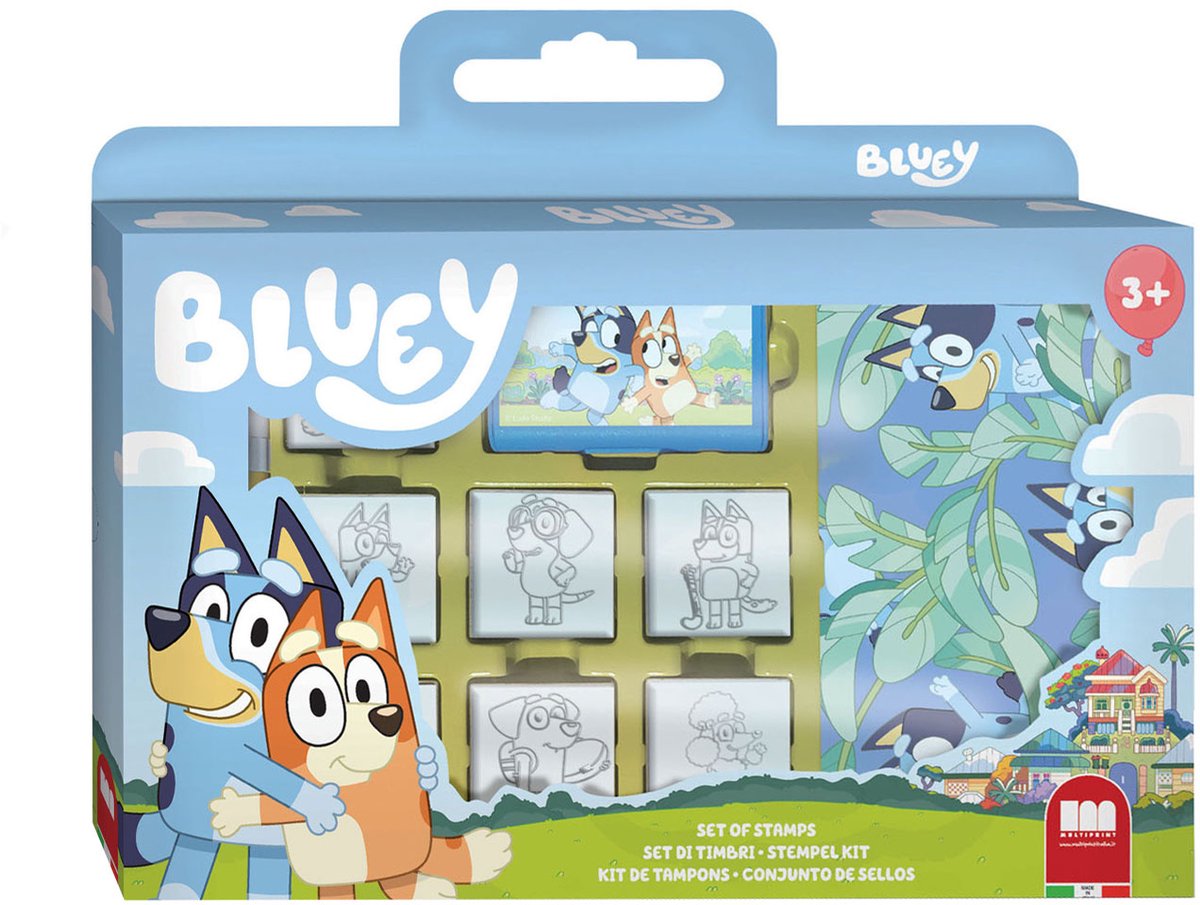 Ensemble de tampons bluey multiprint
