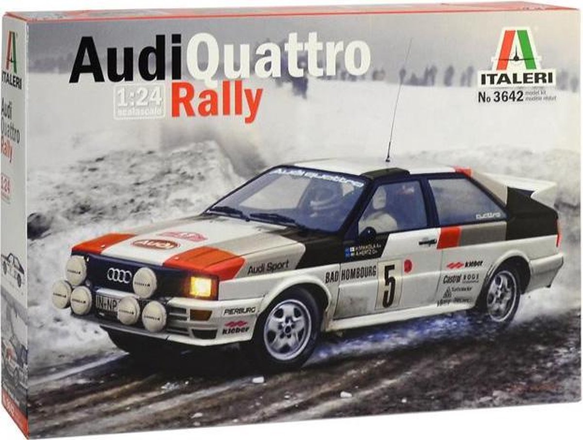 Italeri maquette voiture - 3642 audi quattro rallye plastique - 1:24 - modélisme