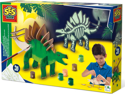 Ses houten dino brille dans le noir