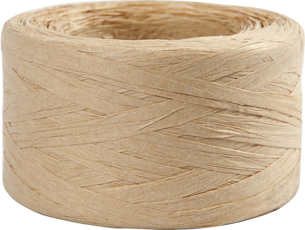 Creativ Company Paper Raffia Raffia Yarn Sand Color, 100m
