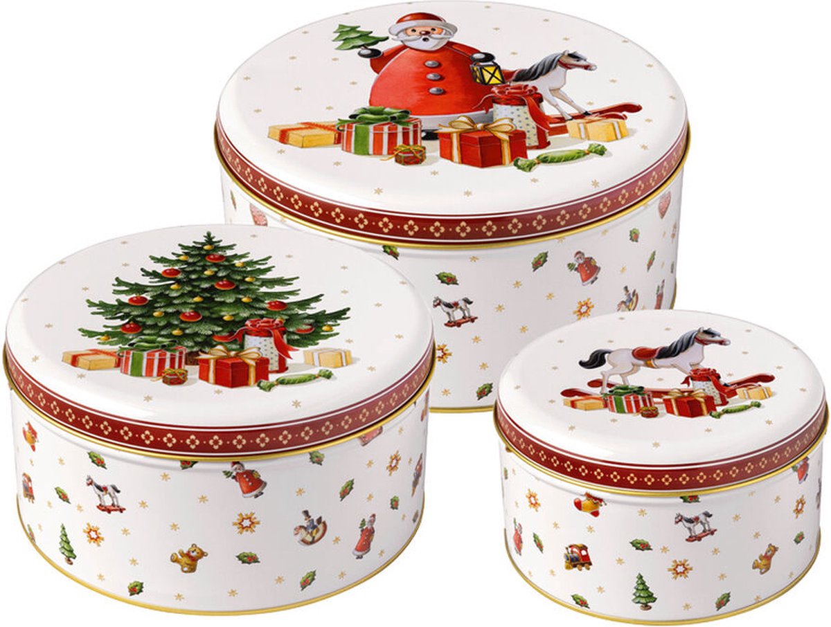 Sans marque sans marque villeroy boch accessoires de collage d'hiver boîte à biscuits 3 pièces