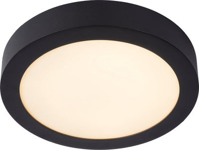 Lucide brice-led - plafonnier (plafonnier) salle de bain - ø 24 cm - led dimmable - 1x15w 3000k - ip44 - noir