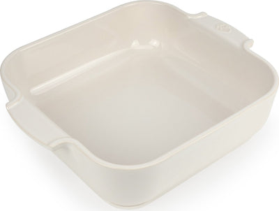 Peugeot appolia - plat allant au four - 28 cm - écru - carré