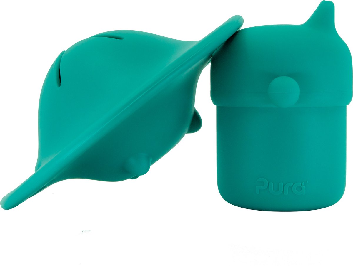 Pura my-my™ - silicone - gobelet et gobelet à collation - 150 ml - menthe