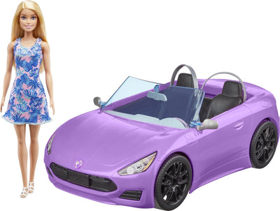 Poupée Barbie avec cabriolet violet - poupée mannequin