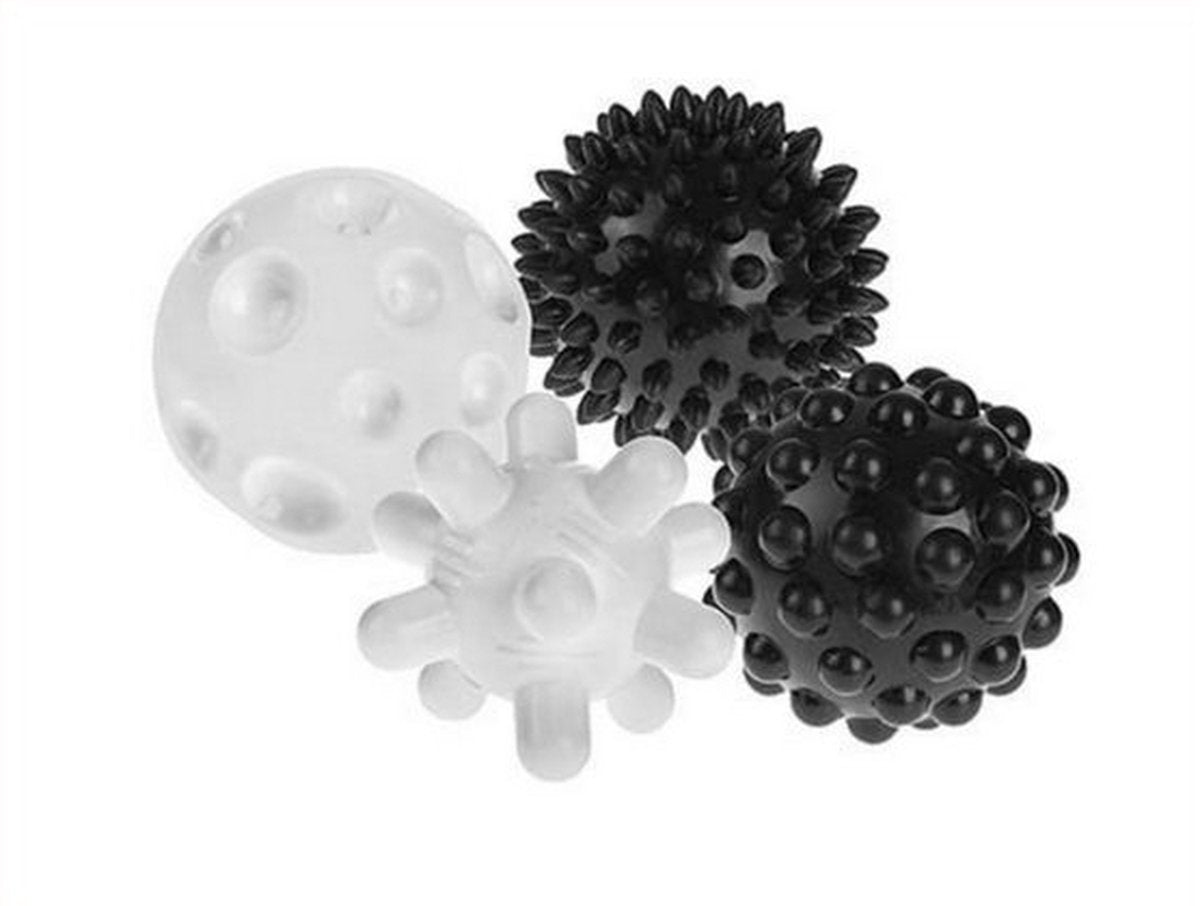 Tullo | boules de texture sensorielle | ensemble de 4 | 0 mois + 0+ mois