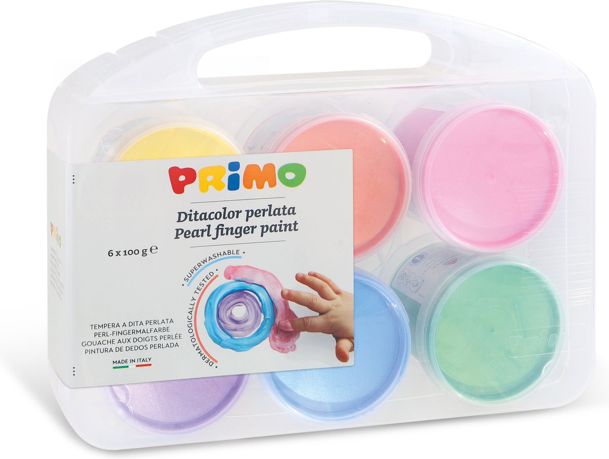 Primo - peinture au doigt nacre (6x100gr)