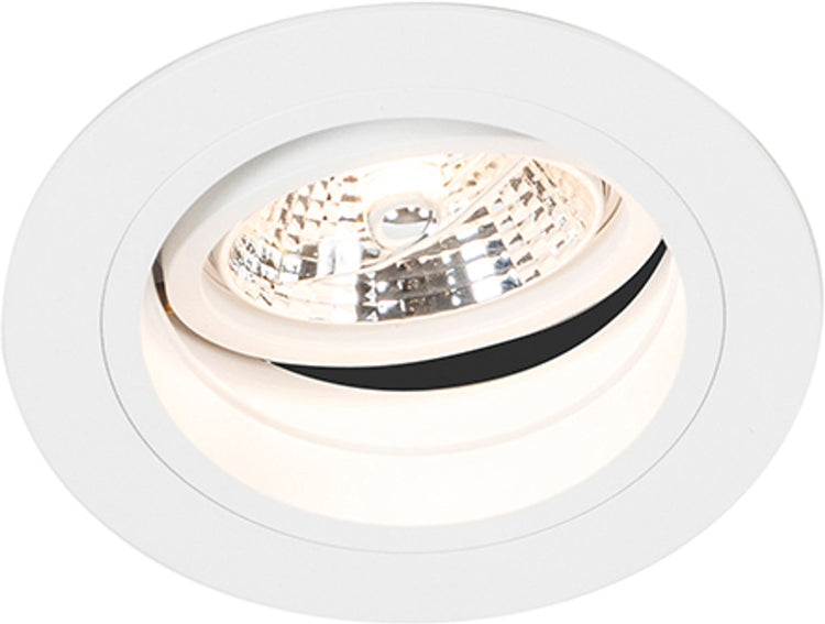 Qazqa chuck - spot encastrable moderne - 1 lumière - ø 120 mm - blanc - salon | chambre à coucher | cuisine