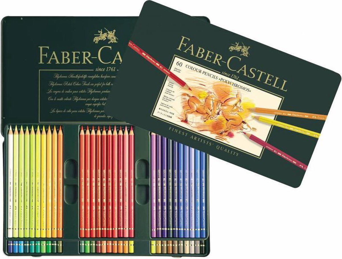 Crayon de couleur Faber-castell - polychromos - 60 pièces - fc-110060