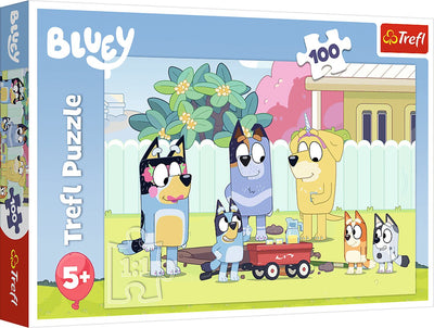 Série Trefl bluey – puzzle pour enfants – 100 pièces – papier brillant – haute qualité – produit écologique