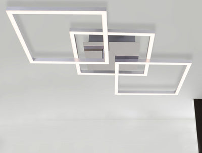 Briloner leuchten briloner - plafonnier LED - dimmable - rotatif - lumière blanche chaude 3 000 K - lampe de salon - couleur argent