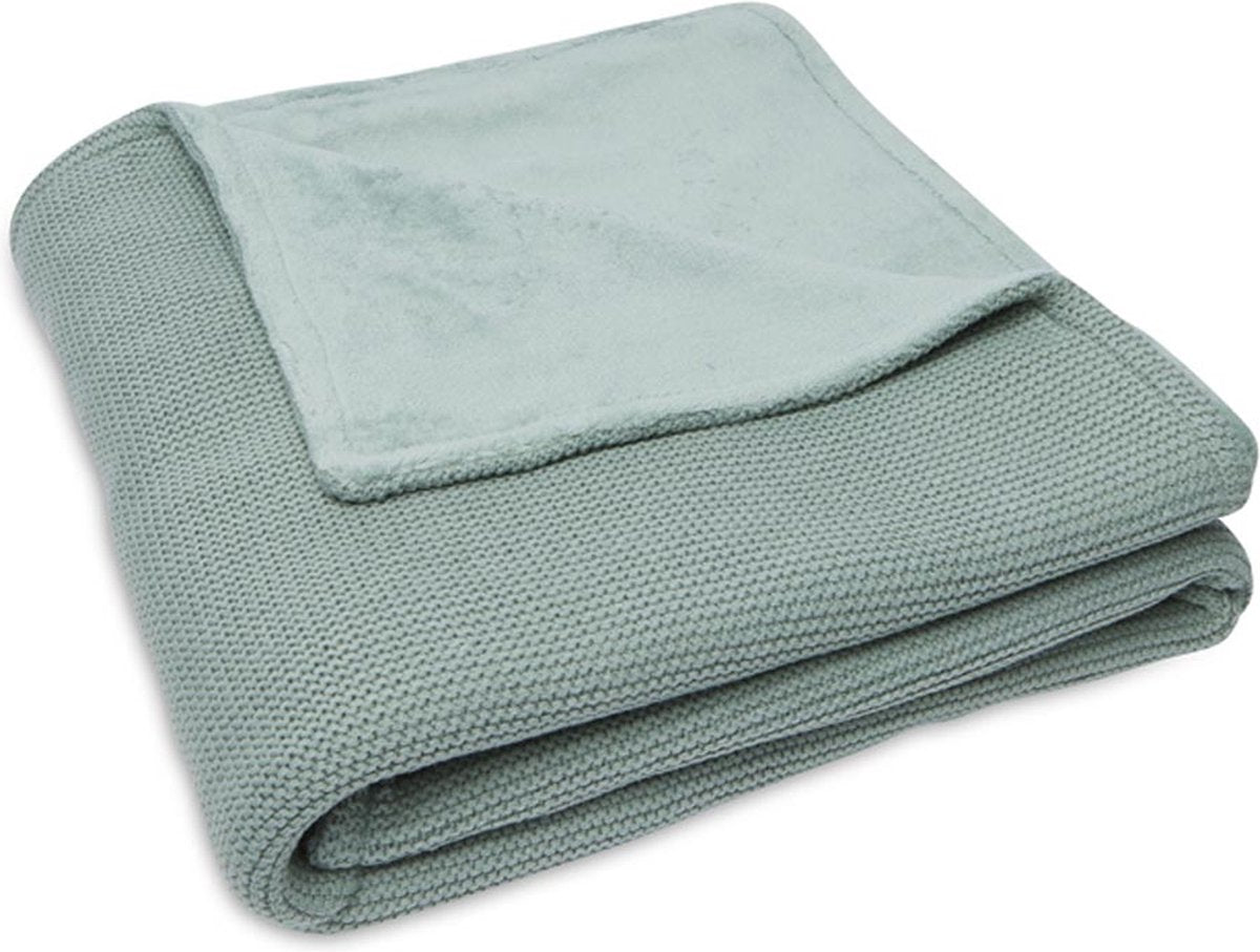Jollein couverture bébé berceau 75x100cm tricot basique polaire vert forêt