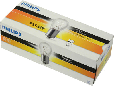 Philips ampoules de rechange voiture p21 5w transparentes 10 pièces