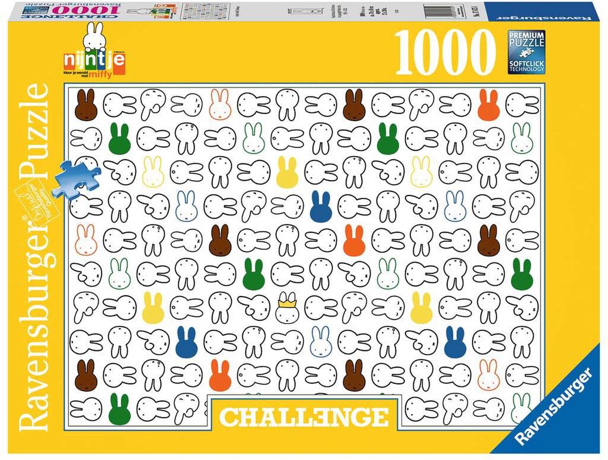 Ravensburger Challenge Puzzle Miffy, 1000st.