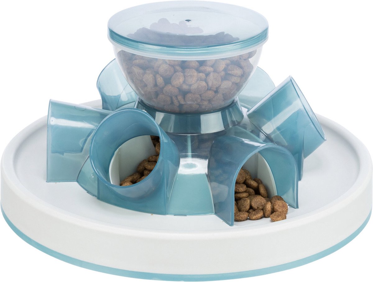 Trixie jouet pour chat tunnel d'alimentation jeu de stratégie - bleu