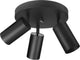 Maclean mce362 b - plafonnier - 3x gu10 - noir mat - aluminium