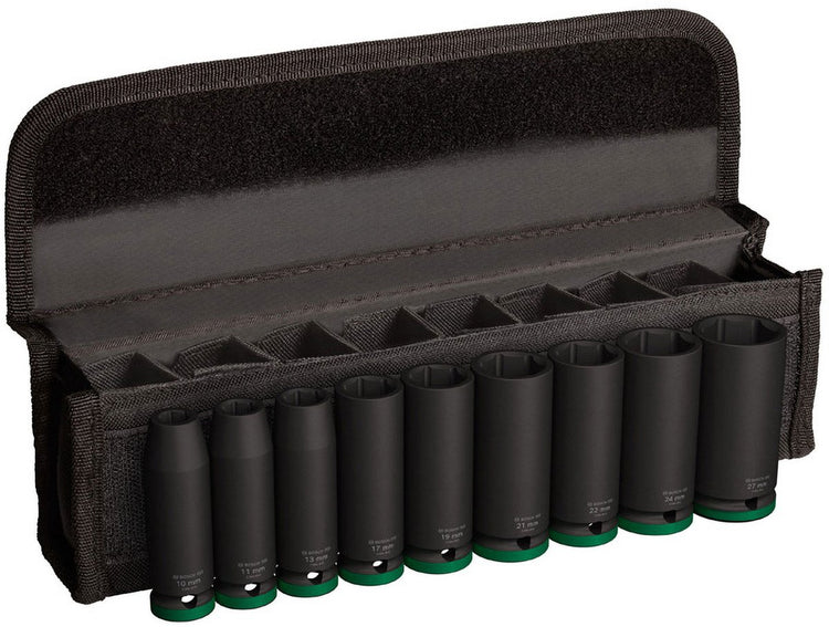 Accessoires Bosch, jeu de 9 douilles à chocs 77 mm, 10 ; 11 ; 13 ; 17 ; 19 ; 21 ; 22 ; 24 ; 27mm-2608003040