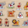 Puzzle de goujons de zoo - 12 pcs.