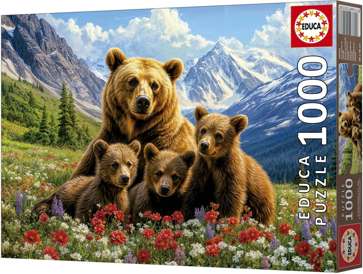 Educa - puzzle - grizzlis canada - 1000 pièces - puzzle