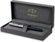Stylo plume Parker 51 | résine bleu nuit | détail chromé | pointe fine à l'encre noire | emballage cadeau