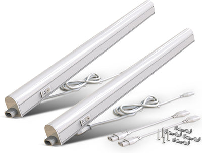 Briloner b.k.licht - éclairage sous plan - lot de 2 - éclairage de cuisine LED - éclairage d'armoire - l : 57,3 cm - 8w - 700lm - lumière blanc neutre 4 000 K