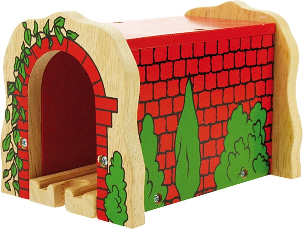Bigjigs Wooden Rails Red Tunnel