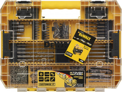 Accessoires Dewalt dt70763-qz | Coffret 85 pièces, forets rapides, forets à métaux, béton SDS+, embouts torx, coffret robuste - dt70763-qz