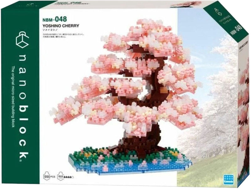 Bandai - nanoblock - fleur de cerisier de luxe - figurine en brique - ensemble de construction de cerisier en pierre 990 - kit de construction de figurines en pixels - mini arbre de construction en brique - nbc048