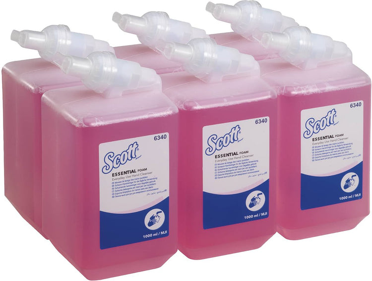 Scott savon pour les mains mousse essentielle rose 1000ml 6340
