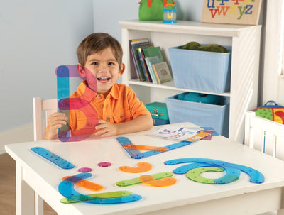 Ressources d'apprentissage ensemble de construction alphabet jouets éducatifs multicolores. - 3+
