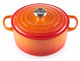 Cocotte signature Le Creuset rouge orangé – ø 26 cm 5,3 litres – grande cocotte ronde en fonte – pour les repas de famille, mijotés ou mijotés – design orange emblématique – durable, résistante à la chaleur et adaptée au four et à l'induction