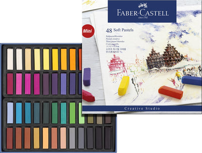 Faber Castell Faber Castell FC-128248 Pastelkrijt Pouche de demi-longueur de 48 pièces