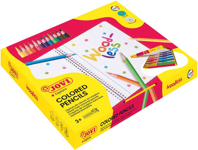 Crayons de couleur Jovi assortis sans bois pot de 84 pièces