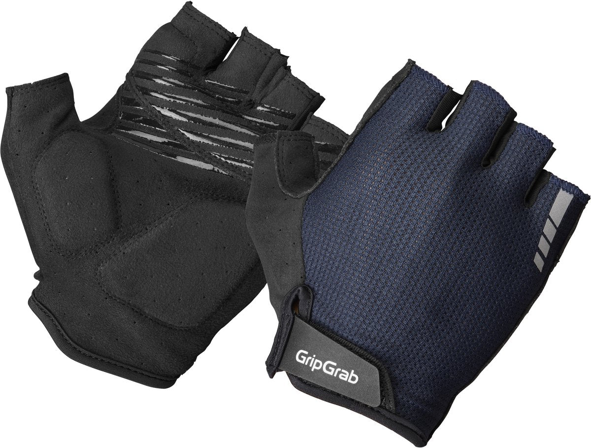 Gripgrab - gants de cyclisme d'été rembourrés à doigts courts explr avec rembourrage - unisexe - bleu marine