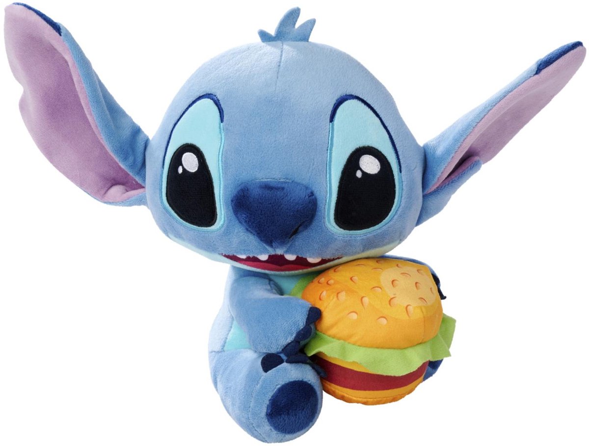 Simba Toys Peluche - Disney Lilo Stitch Stitch Burger Figurine en peluche unisexe - Bleu - Standard