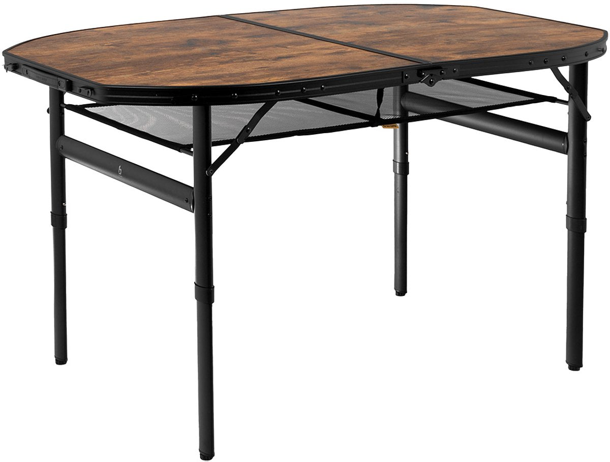 Bo-camp - industriel - table - melrose - ovale - modèle valise - 120x80 cm