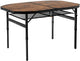 Bo-camp - industriel - table - melrose - ovale - modèle valise - 120x80 cm